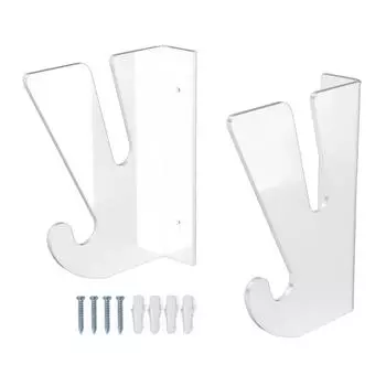 Настенный держатель для скейтборда, горизонтальная акриловая стойка для лонгборда с крючком для хранения в гараже прозрачный