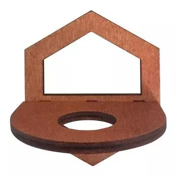 Настенный держатель для тилландсии, деревянная геометрическая подставка для тилландсии, деревенский настенный плантатор для декора дома, гостиной, спальни E