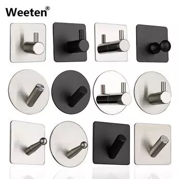 Настенный держатель для ткани, вешалка для шляп из нержавеющей стали, вешалка для одежды для спальни, подвесной органайзер