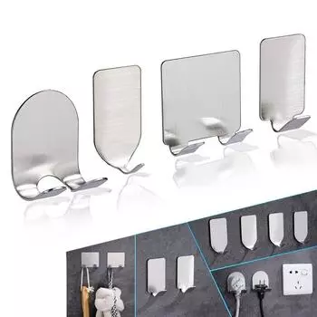 Настенный держатель для ткани, вешалка для шляп из нержавеющей стали, вешалка для одежды для спальни, подвесной органайзер