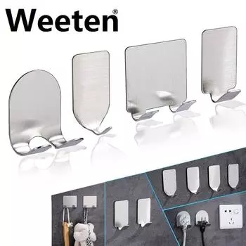 Настенный держатель для ткани, вешалка для шляп из нержавеющей стали, вешалка для одежды для спальни, подвесной органайзер