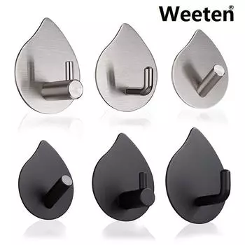 Настенный держатель для ткани, вешалка для шляп из нержавеющей стали, вешалка для одежды для спальни, подвесной органайзер