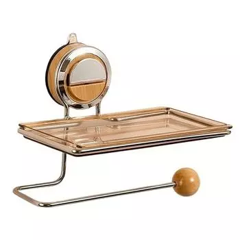 Настенный держатель для туалетной бумаги из нержавеющей стали с всасыванием и без сверления, экономящий место органайзер для кухни, ванной комнаты и туалета