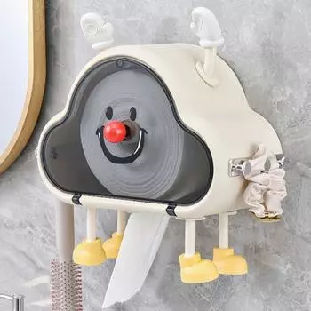 Настенный держатель для туалетной бумаги, коробка для салфеток, большая емкость, дизайн в форме облака, простая установка