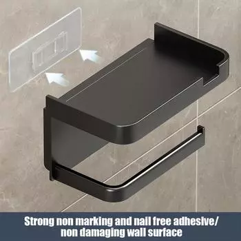Настенный держатель для туалетной бумаги, нержавеющая утолщенная пластиковая полка для хранения для ванной комнаты, кухни, держатель для рулона туалетной бумаги