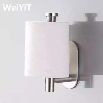 Настенный держатель для туалетной бумаги, стойка для салфеток из нержавеющей стали, держатель для рулонов бумаги на кухне серебряный