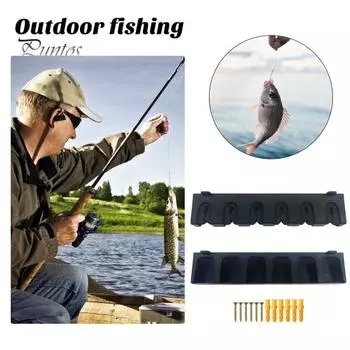 Настенный держатель для удочки, 6/8 отверстий, многофункциональная вертикальная горизонтальная удочка, дисплей, стеллаж для хранения, подставка-органайзер, аксессуары для рыбалки S A