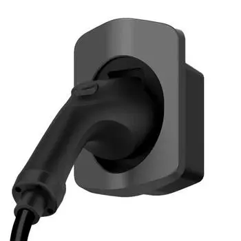 Настенный держатель для зарядного устройства из АБС-пластика для разъема типа 2, дополнительная защита, настенная коробка, кронштейн для кабеля для зарядки электромобиля 1pcs чёрный