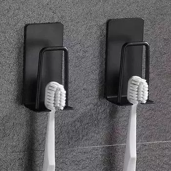 Настенный держатель для зубной пасты, держатель для зубной щетки, крючок из нержавеющей стали, водонепроницаемый держатель для электрической зубной щетки, органайзер для ванной комнаты белый