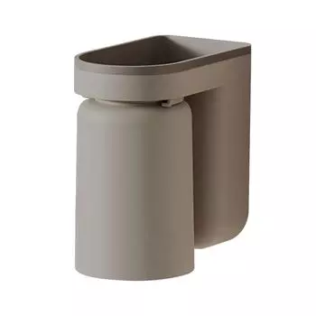 Настенный держатель для зубных щеток Многофункциональный подвесной держатель для зубных щеток без отверстий Стойка для хранения коричневый