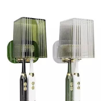 Настенный держатель для зубных щеток, подставка для стакана для ополаскивателя полости рта, многофункциональная полка для ванной комнаты, подвесная полка с бесплатным перфоратором чистый