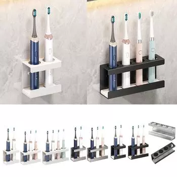 Настенный держатель для зубных щеток с 2/3/4 слотами, органайзер для хранения зубных щеток, вешалка для зубных щеток для ванной комнаты, аптечка A белый