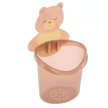 Настенный держатель для зубных щеток в ванной комнате, коробка для хранения зубной пасты, стеллаж для хранения кофе коричневый