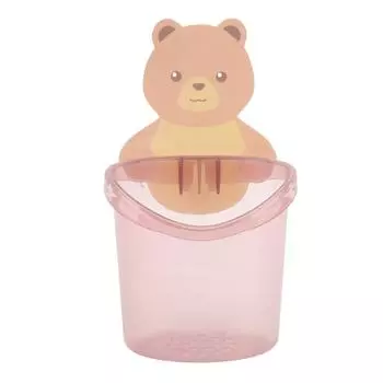 Настенный держатель для зубных щеток в ванной, коробка для хранения зубной пасты, стеллаж для хранения вещей, розовый розовый