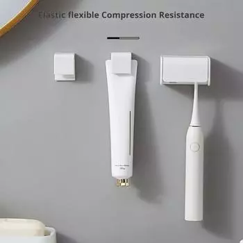 Настенный держатель для зубных щеток Yousheng с крышкой и дренажным дизайном, простая установка, стойка для хранения электрических зубных щеток, органайзер для ванной комнаты 6Grid