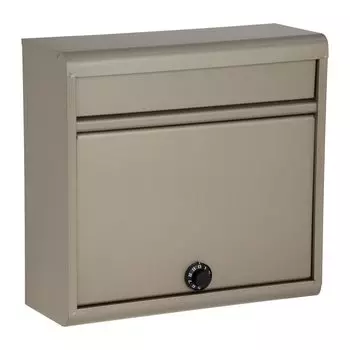 Настенный держатель Green Life Post из стали, совместимый с конвертами формата А4, с кодовым замком, тонкий, стильный, титаново-серый [Сделано в Японии] (Квадрат 2) ФХ-614Д