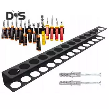 Настенный держатель отверток из прочной углеродистой стали, экономящий место, гаражный верстак, мастерская, хозяйственное оборудование, органайзер для инструментов, стойка A