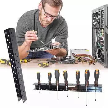 Настенный держатель отверток с 23 отверстиями, устойчивый к ржавчине, простая установка, прочный