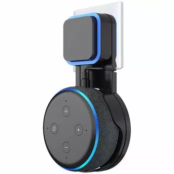 Настенный держатель PlusAcc для Home Mini и Dot 3-го поколения, совместимый с Home Mini и 3-го поколения, настенное крепление, совместимое с Dot 3-го поколения чёрный