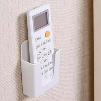 Настенный держатель пульта дистанционного управления Держатель пульта дистанционного управления для телевизора Ящики для хранения медиа-устройств Настенный органайзер для хранения Контейнеры для пультов дистанционного управления белый