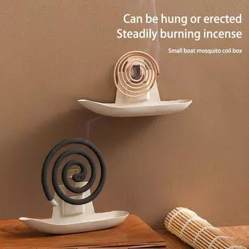 Настенный держатель спирали от комаров, каркас для благовоний с катушкой, современная стойка для благовоний с отпугивателем для домашнего хозяйства, спальни, патио чёрный