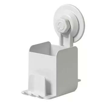 Настенный держатель зубных щеток с двойным зажимом Без перфоратора Вентилируемый дренажный влагостойкий держатель зубных щеток