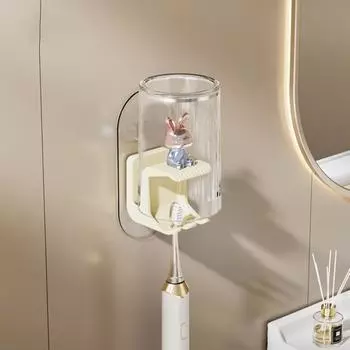 Настенный держатель зубных щеток Yousheng, эффективный дренаж, простая установка, держатель для зубной щетки и ополаскивателя для полости рта, органайзер для ванной комнаты