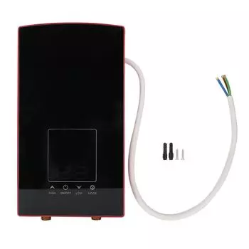 Настенный домашний электрический водонагреватель мгновенного действия с голосовым управлением для купания в ванной комнате 220-240 В красный