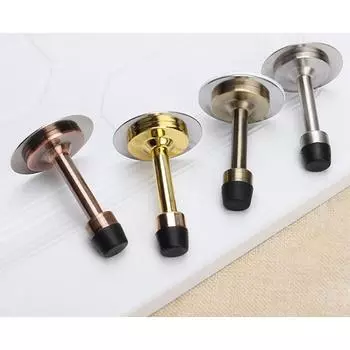 Настенный дверной стопор, резиновый держатель, напольный фитинг с винтами для спальни, семейного дома