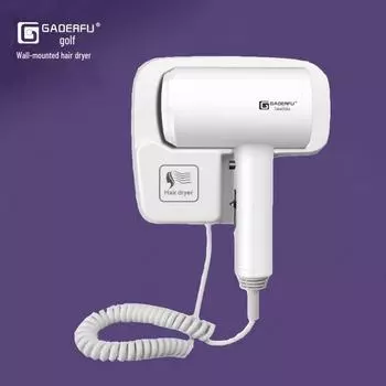 Настенный фен для гольф-отеля с настройками горячего/холодного воздуха, установка без перфорации C type белый