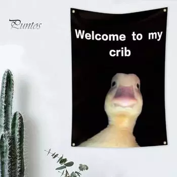 Настенный флаг, креативный добро пожаловать в мою кроватку, прочный, простой в установке, настенный баннер для дома 60x90cm