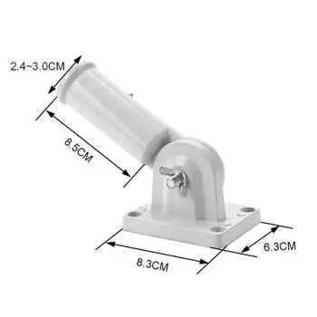 Настенный флагшток Пластиковый настенный держатель флагштока Кронштейн для флагов Диаметр ветроуказателя Практичный белый