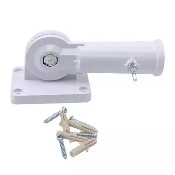 Настенный флагшток Пластиковый настенный держатель флагштока Кронштейн для флагов Диаметр ветроуказателя Практичный белый