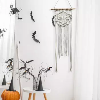 Настенный гобелен в технике макраме, тканый вручную, в стиле фермерского дома, с шикарными кисточками