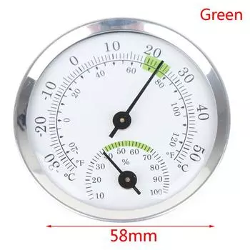 Настенный измеритель температуры и влажности, термометр, гигрометр для сауны зелёный