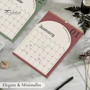 Настенный календарь 2025-2026 гг. Спиральный настенный календарь с января 2025 г. по июнь 2026 г. 18-месячный планировщик для домашнего офиса A