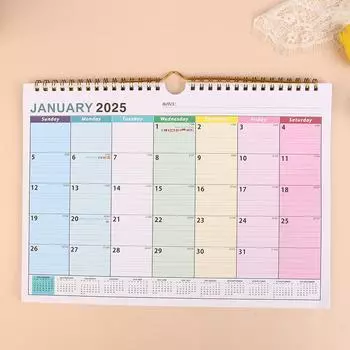 Настенный календарь 2025-2026 Семейный календарь Ежемесячный календарь 18 месяцев 2025 Календарь Ежегодный ежегодный планировщик