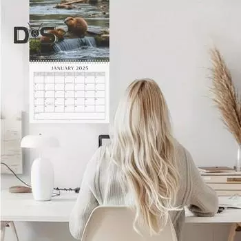 Настенный календарь 2025 года Beavers Настенный календарь Ежедневный ежемесячный планировщик для домашнего офиса Школьная организация Планирование A