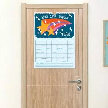 Настенный календарь 2025 года Here We Go Again Забавный подвесной календарь Ежемесячный планировщик настенный календарь