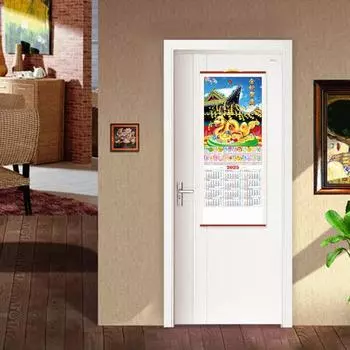 Настенный календарь 2025 года, китайский Новый год, год Змеи, подвесной календарь, ежемесячный лунный календарь для домашнего офиса, декор D