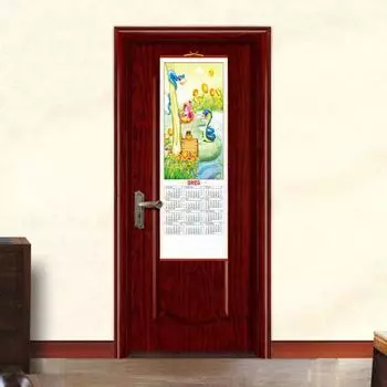 Настенный календарь 2025 года, китайский Новый год, год Змеи, подвесной календарь, ежемесячный лунный календарь для домашнего офиса, декор A