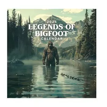 Настенный календарь 2025 года «Легенды снежного человека» Ежемесячный календарь-планировщик Подвесной календарь с иллюстрациями снежного человека для любителей приключений A