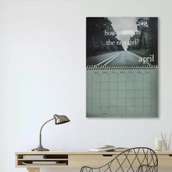 Настенный календарь 2025 года на 12 месяцев с плотной бумагой для домашнего офиса, планирования и организации занятий в классе A