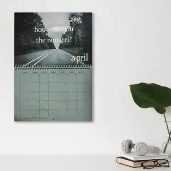 Настенный календарь 2025 года на 12 месяцев с плотной бумагой для домашнего офиса, планирования и организации занятий в классе A