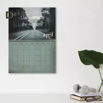 Настенный календарь 2025 года на 12 месяцев с плотной бумагой для домашнего офиса, планирования и организации занятий в классе A