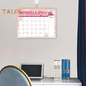 Настенный календарь 2025 года на 18 месяцев с января 2025 года по июнь 2026 года, подвесной календарь с двойным переплетом для домашнего офиса белый