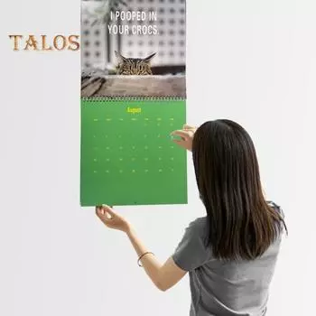 Настенный календарь 2025 года с рисунком собаки, настенный календарь, ежемесячный ежедневник, праздничный органайзер для домашнего офиса, декор A