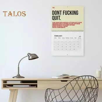 Настенный календарь 2025 года Ваш потрясающий мотивирующий календарь Ежемесячный органайзер Ежедневные вдохновляющие блокноты для планирования для домашнего офиса A