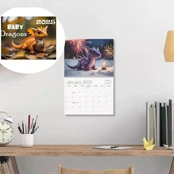 Настенный календарь Baby Dragons Limited Edition, легко повесить One Size
