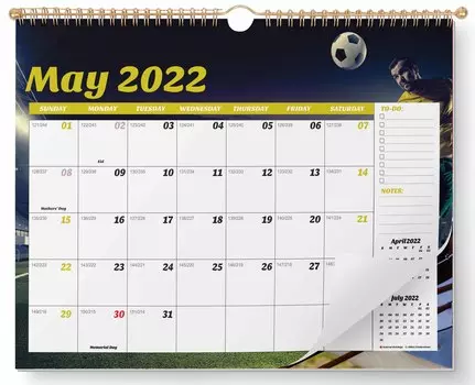 Настенный календарь Inkdotpot 11x8,5 – действует до декабря 2023 г. Ежемесячный календарь на 2022–2023 гг. 11x8.5 Inch белый